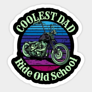 Coolest dad Ride old school Sticker